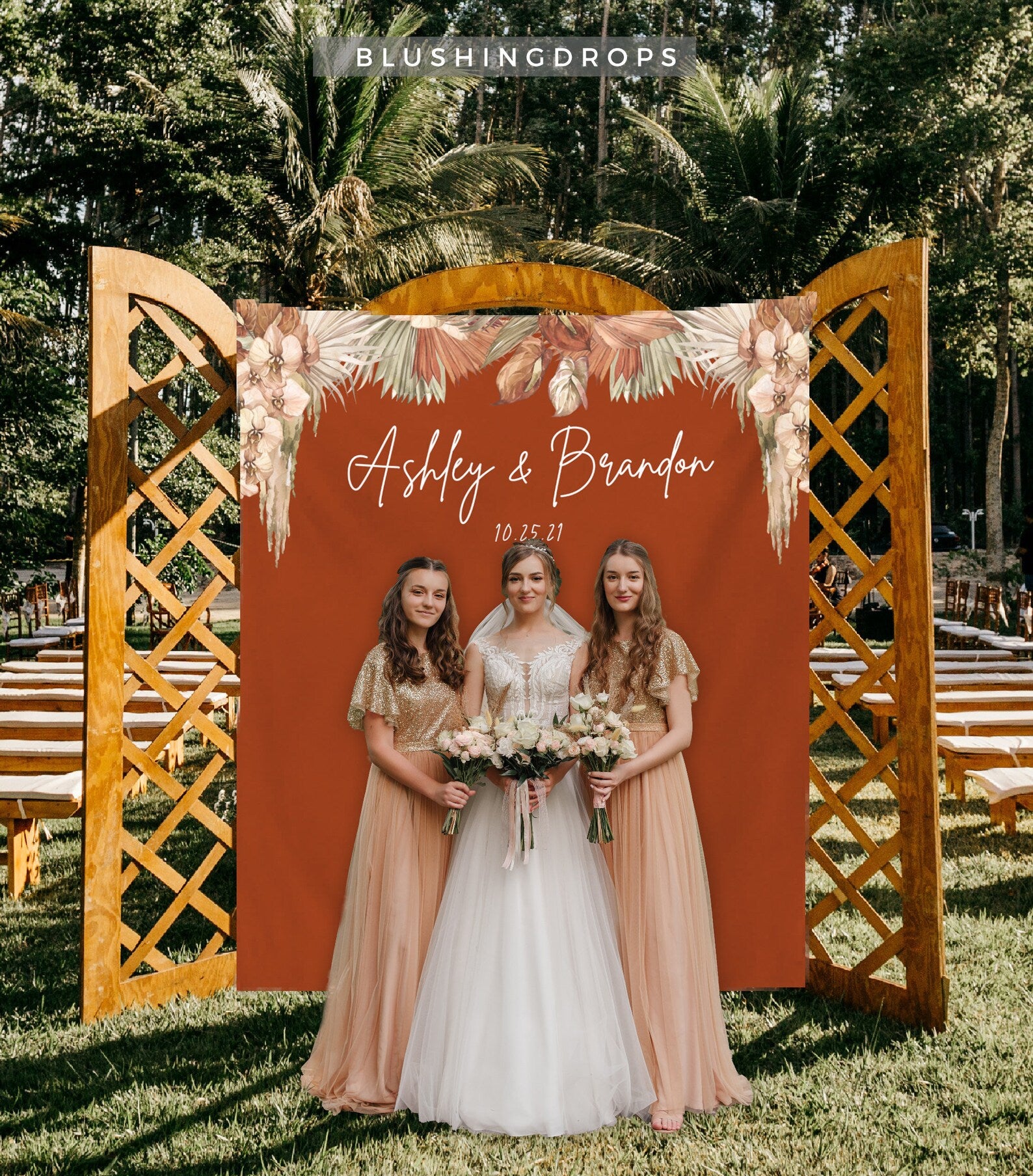 Bohemian Fall Wedding Tapestry