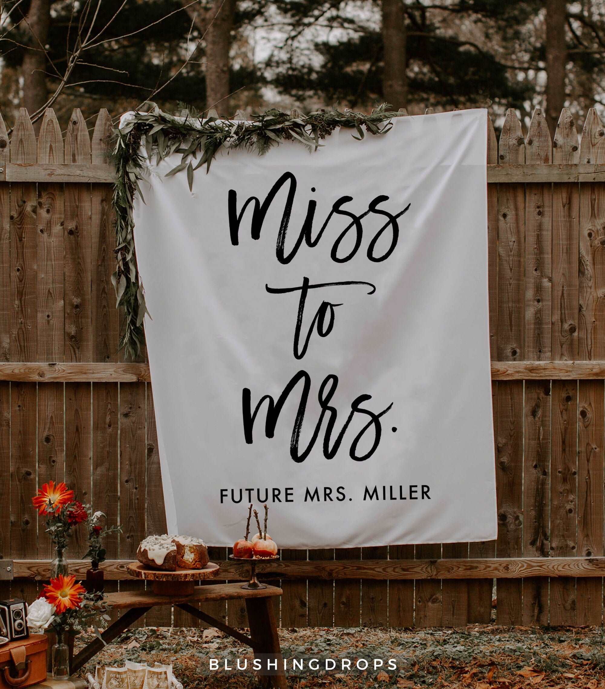 Miss To Mrs Sign, Bridal Shower Backdrop, Bridal Shower Decorations, Future Mrs Banner, Bridal Backdrop, Bridal Shower Sign, Bridal Party