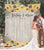Rustic Sunflower Wedding Photo Booth Fabric Backdrop - Blushing Drops