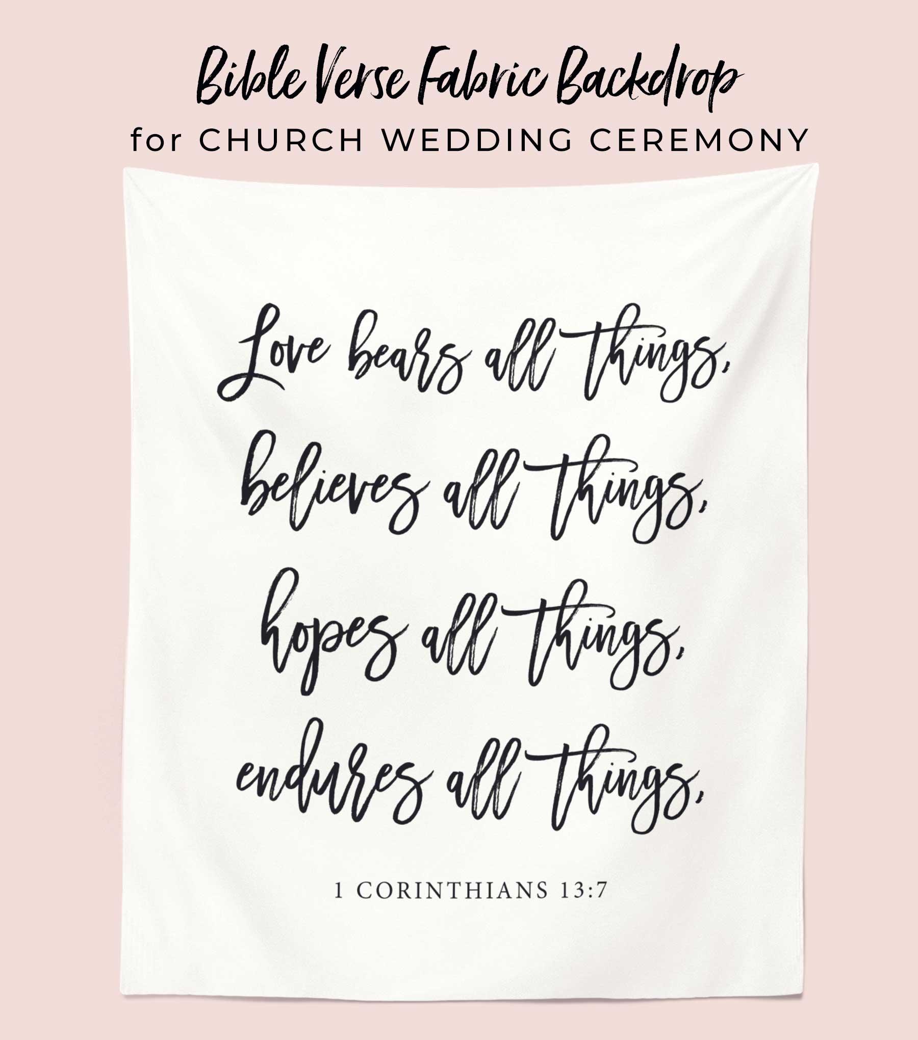 Church Wedding Backdrop for Ceremony, Church Wedding Decorations - Blushing Drops