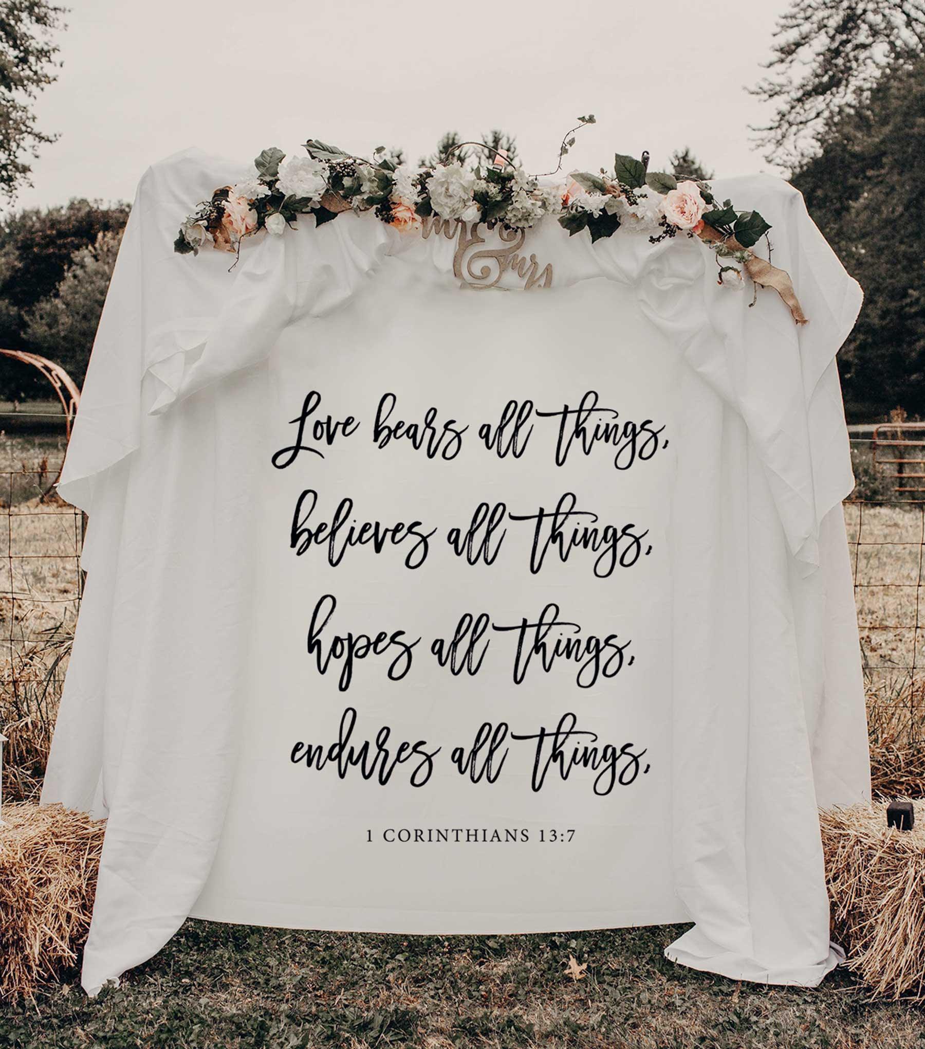 Church Wedding Backdrop for Ceremony, Church Wedding Decorations - Blushing Drops