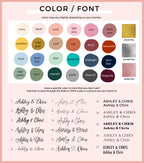 a poster with a bunch of different colors on it