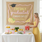 Freshly Graduated Banner Graduation Party Sign