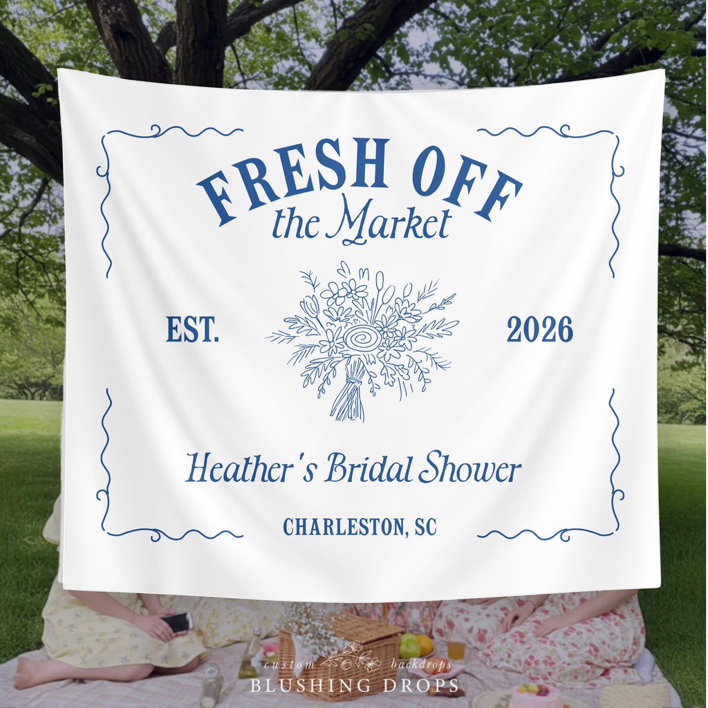 Fresh Off The Market Bridal Shower Banner
