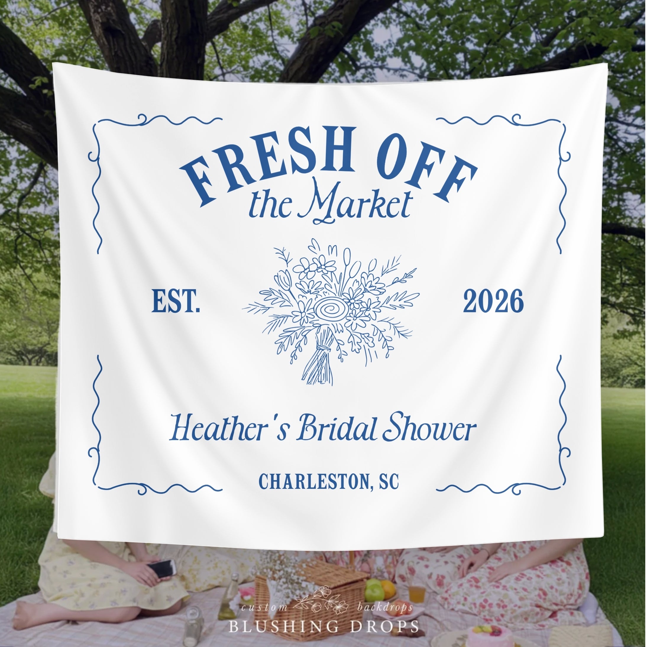Fresh Off The Market Bridal Shower Banner
