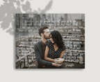 Custom Wedding Vows Art Canvas | Anniversary Gift