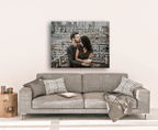 Custom Wedding Vows Art Canvas | Anniversary Gift