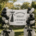 She Did It Black Tassel Graduation Party Banner