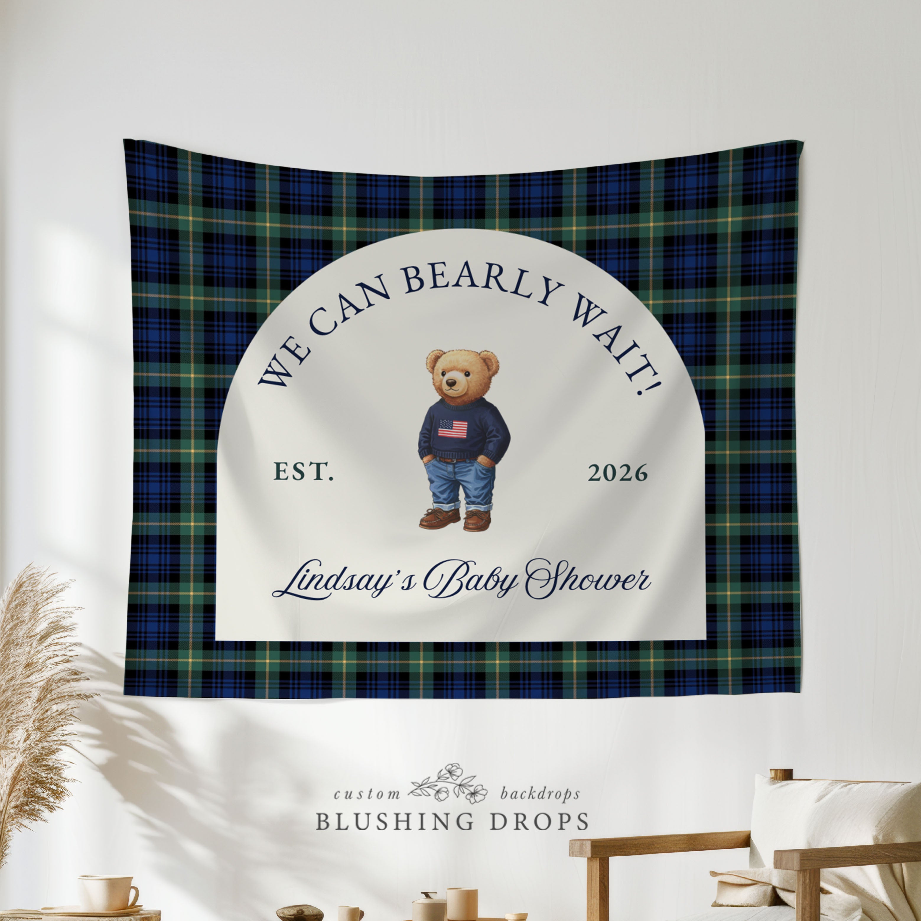We Can Bearly Wait Baby Shower Banner