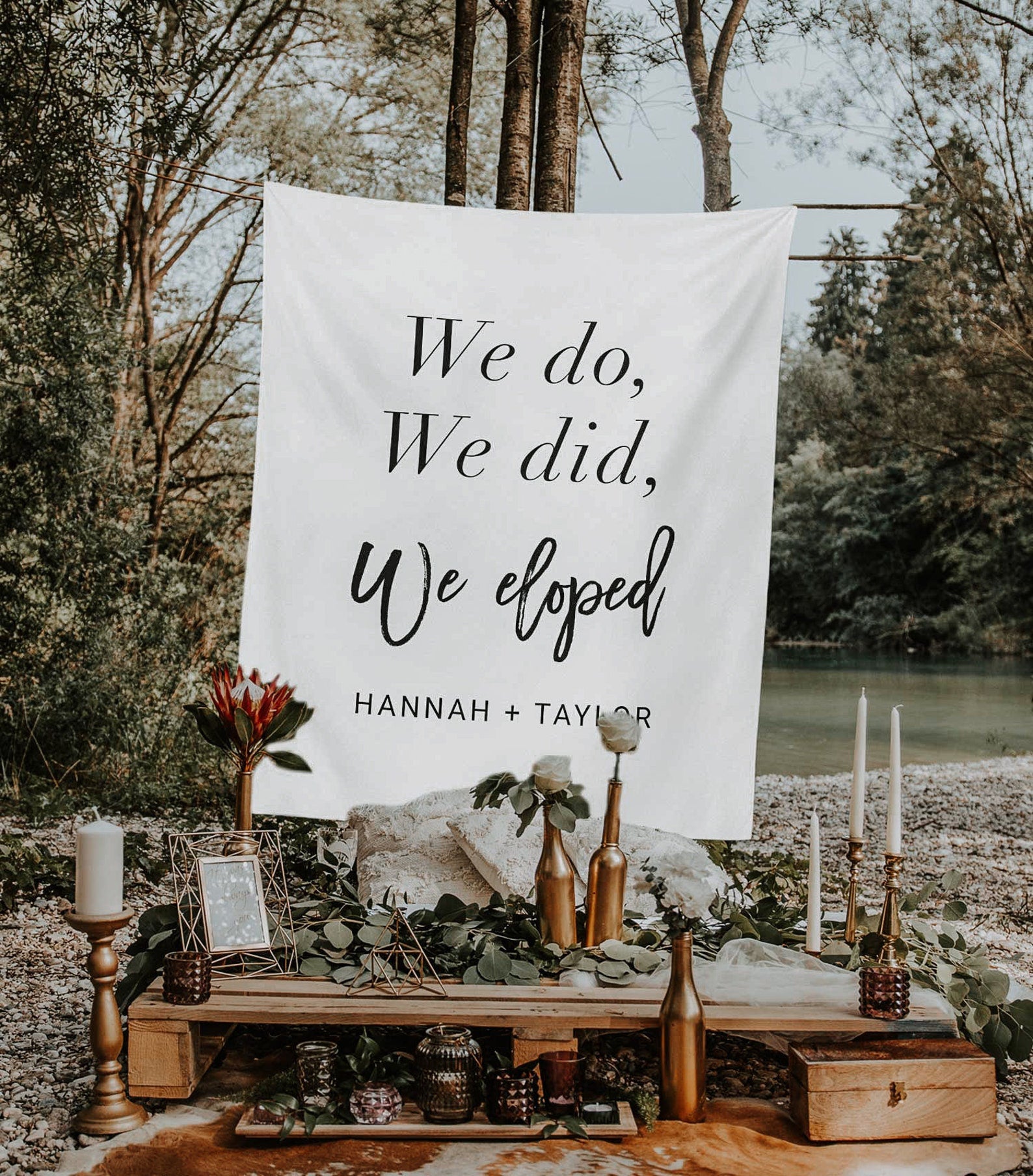 We Do We Did We Eloped Elopement Banner