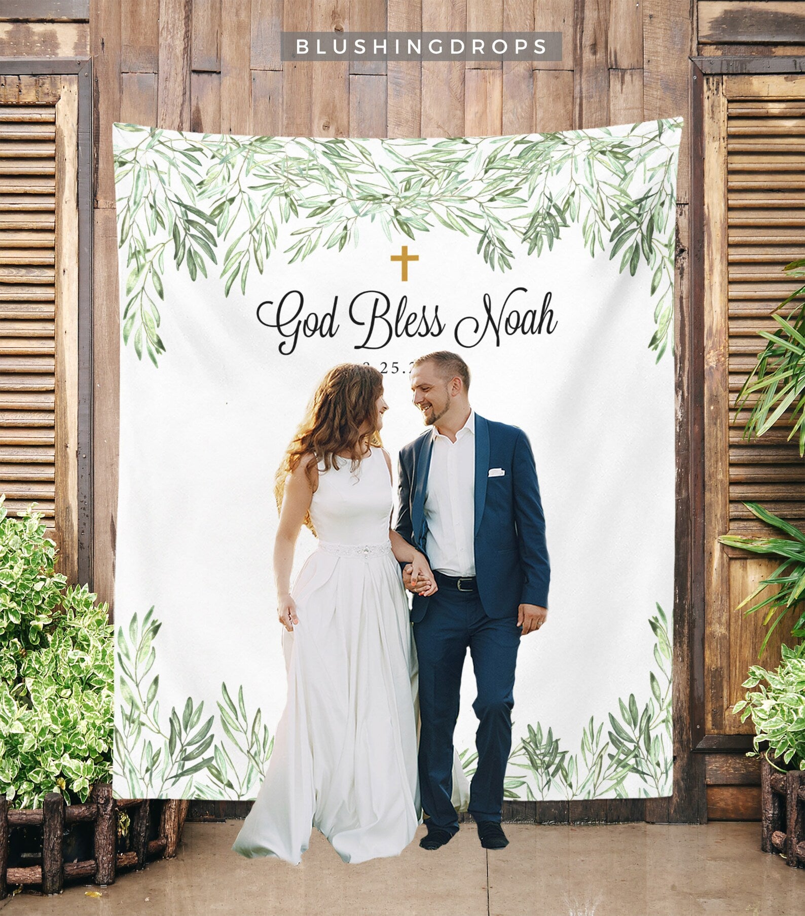 Baptism Celebration Photo Booth Backdrop