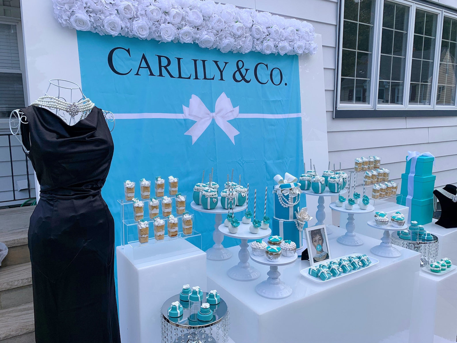 Bride & Co. Bridal Shower Backdrop, Breakfast at Themed Party Backdrop