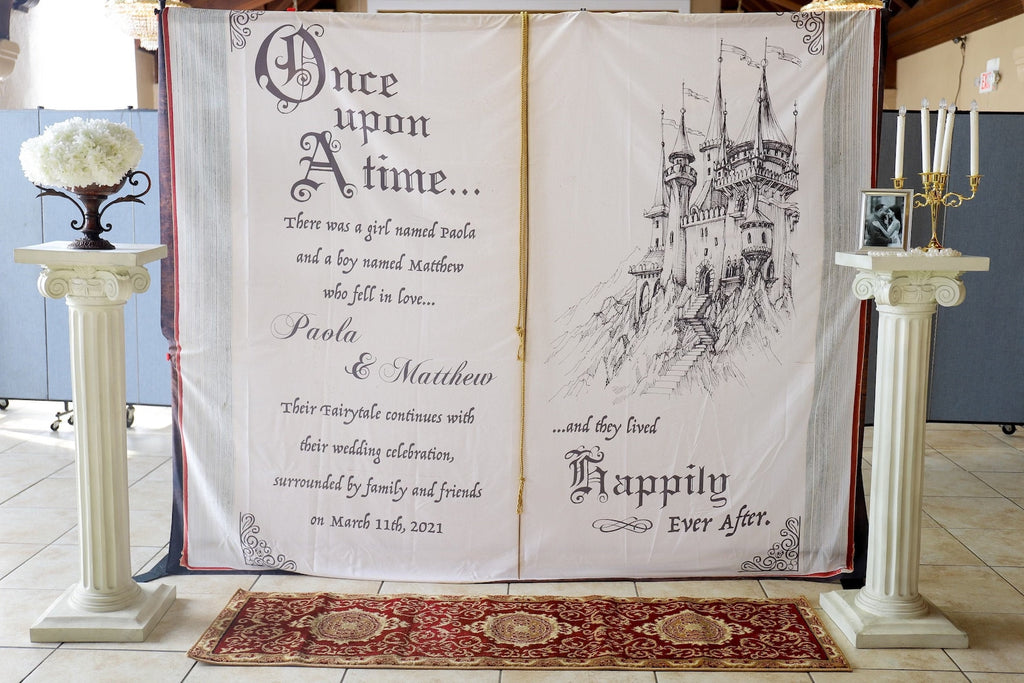 Fairytale Book Wedding PhotoBooth Backdrop