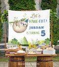 Sloth Theme Boy Birthday Party Backdrop Decorations