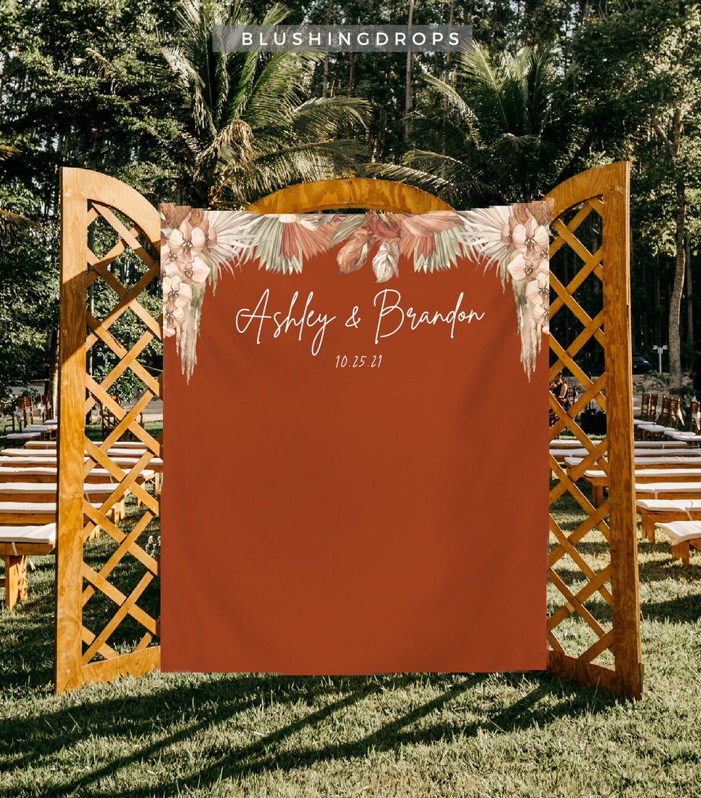 Bohemian Fall Wedding Tapestry