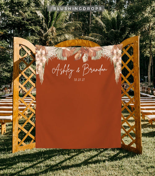 Bohemian Fall Wedding Tapestry