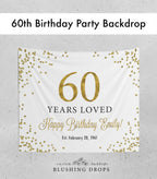 60 Years Loved | 60th Birthday Party Photo Booth Backdrop