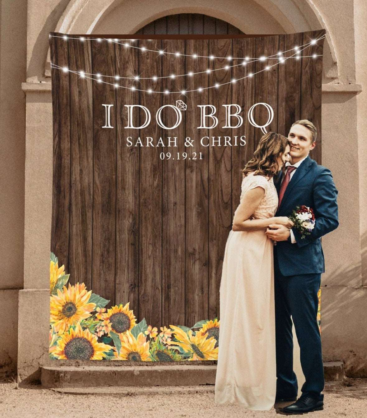 I Do BBQ Decorations, I Do BBQ Backdrop, Sunflower I Do BBQSign, BBQ Engagement Party Backdrop