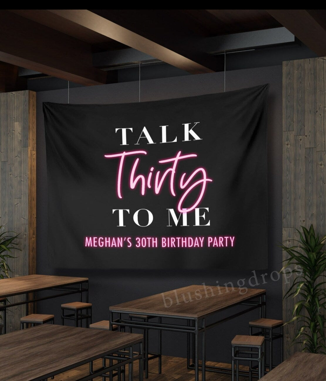 Talk 30 To Me 30th Birthday Party Banner Backdrop