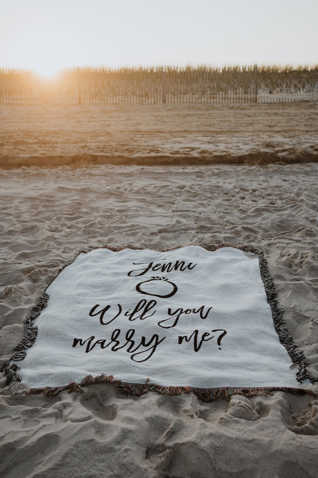 Will You Marry Me Sign Marriage Proposal Blanket