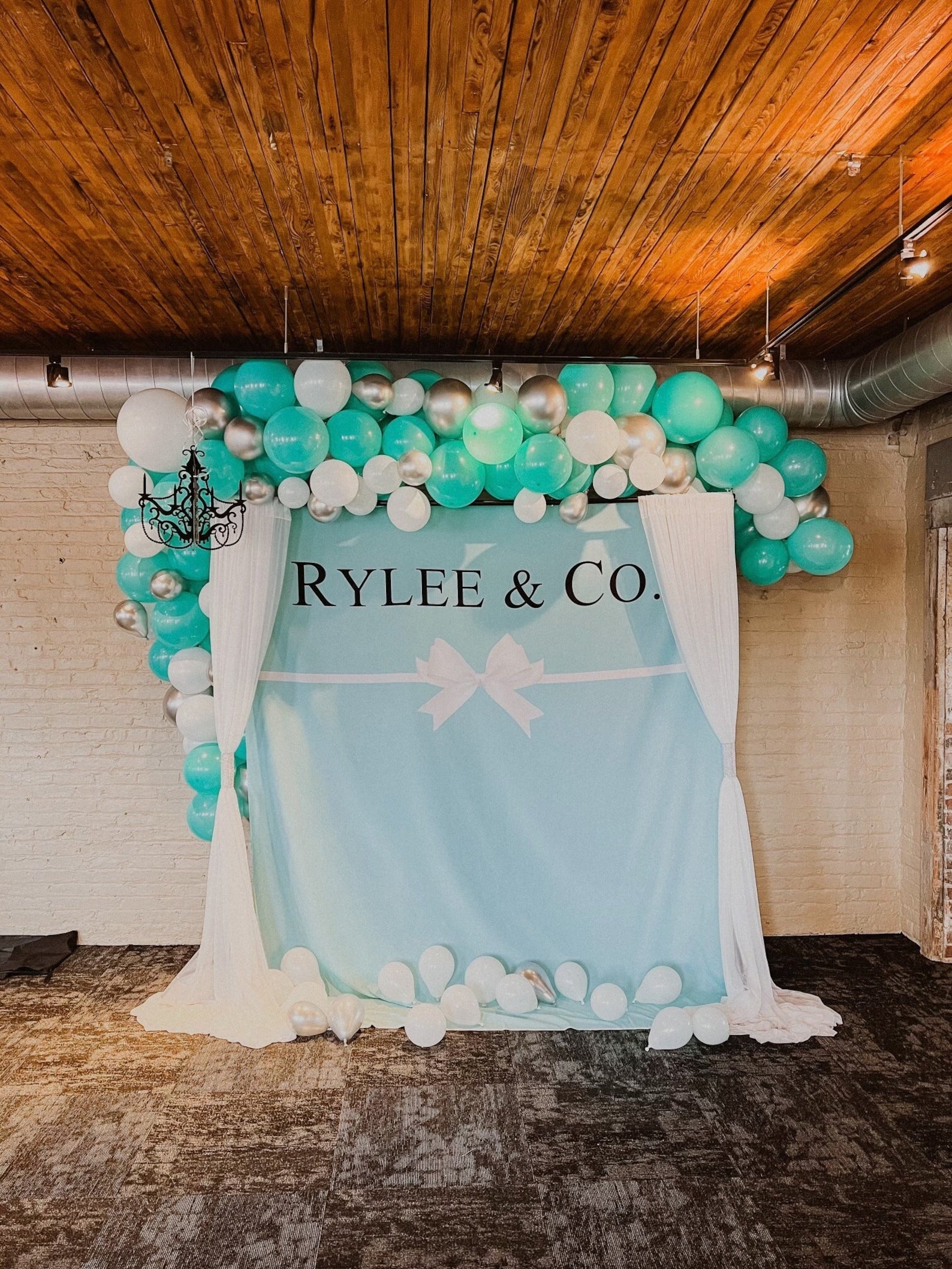 Bride & Co. Bridal Shower Backdrop, Breakfast at Themed Party Backdrop
