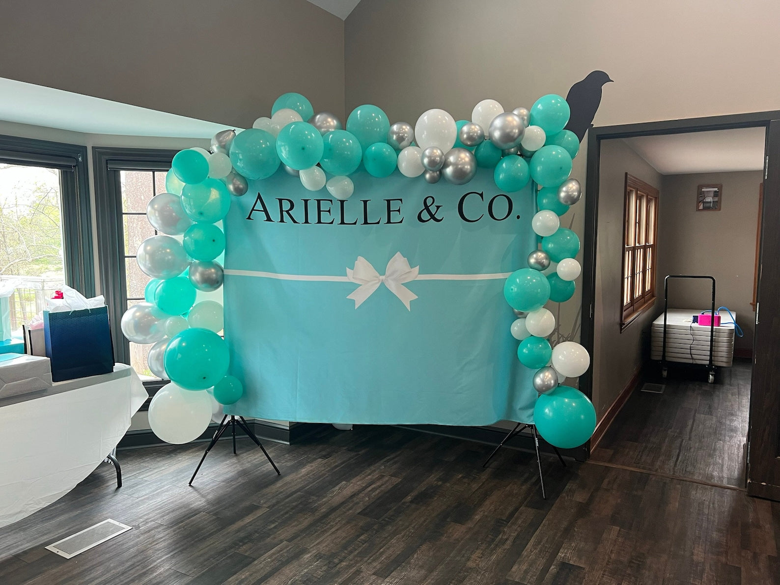 Bride & Co. Bridal Shower Backdrop, Breakfast at Themed Party Backdrop