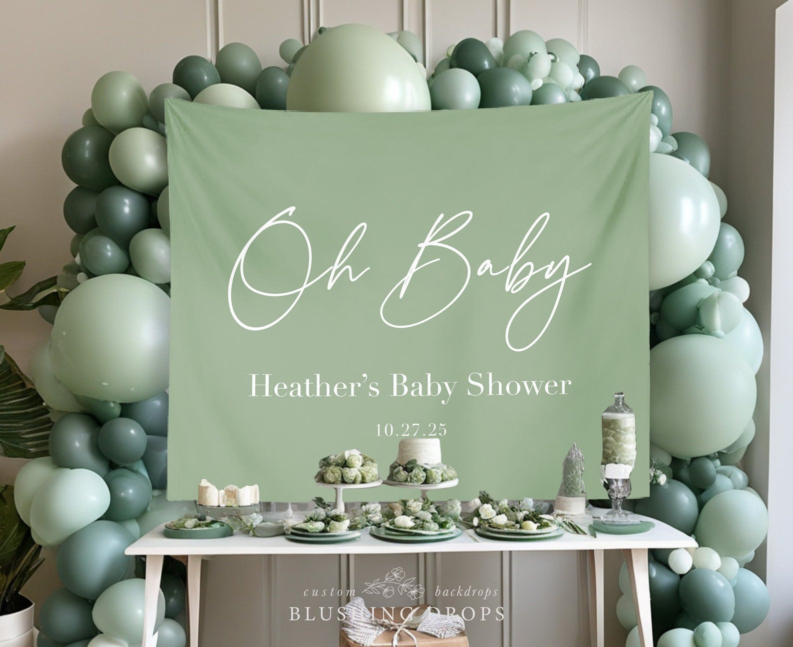 Oh Baby Minimalist Baby Shower Banner