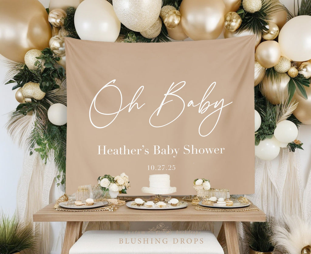 Oh Baby Minimalist Baby Shower Banner