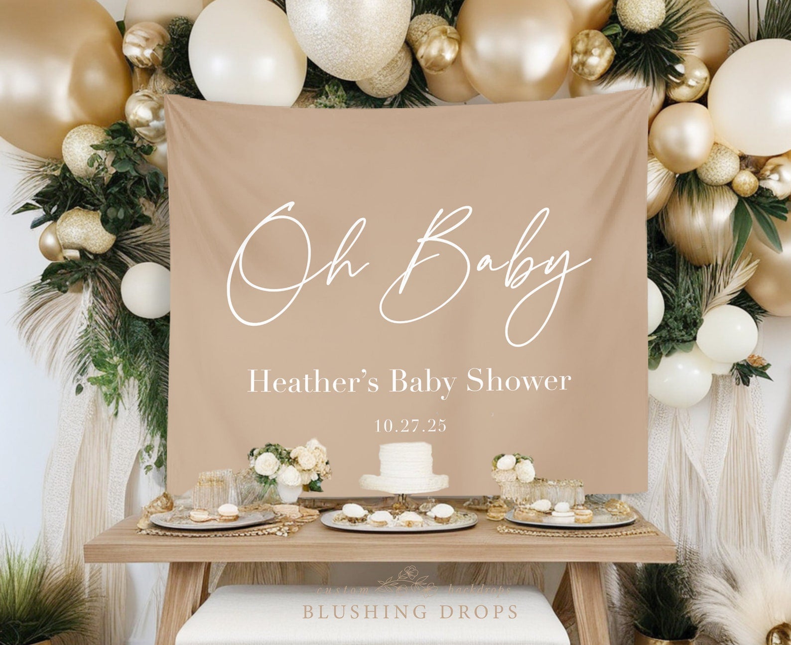 Oh Baby Minimalist Baby Shower Banner