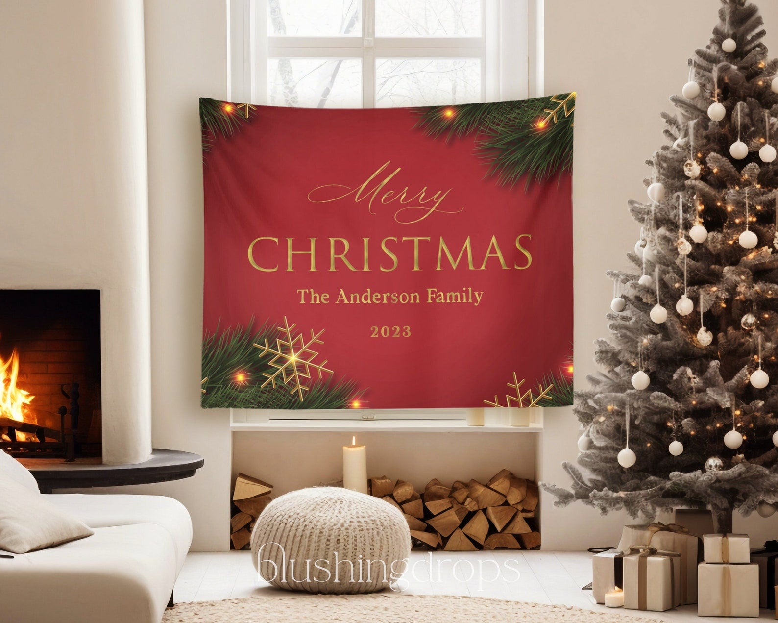Holiday Appreciation Dinner Christmas Party Backdrop