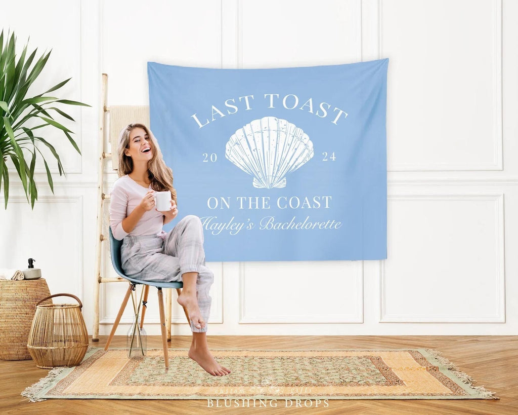 Last Toast On The Coast Bachelorette Party Backdrop
