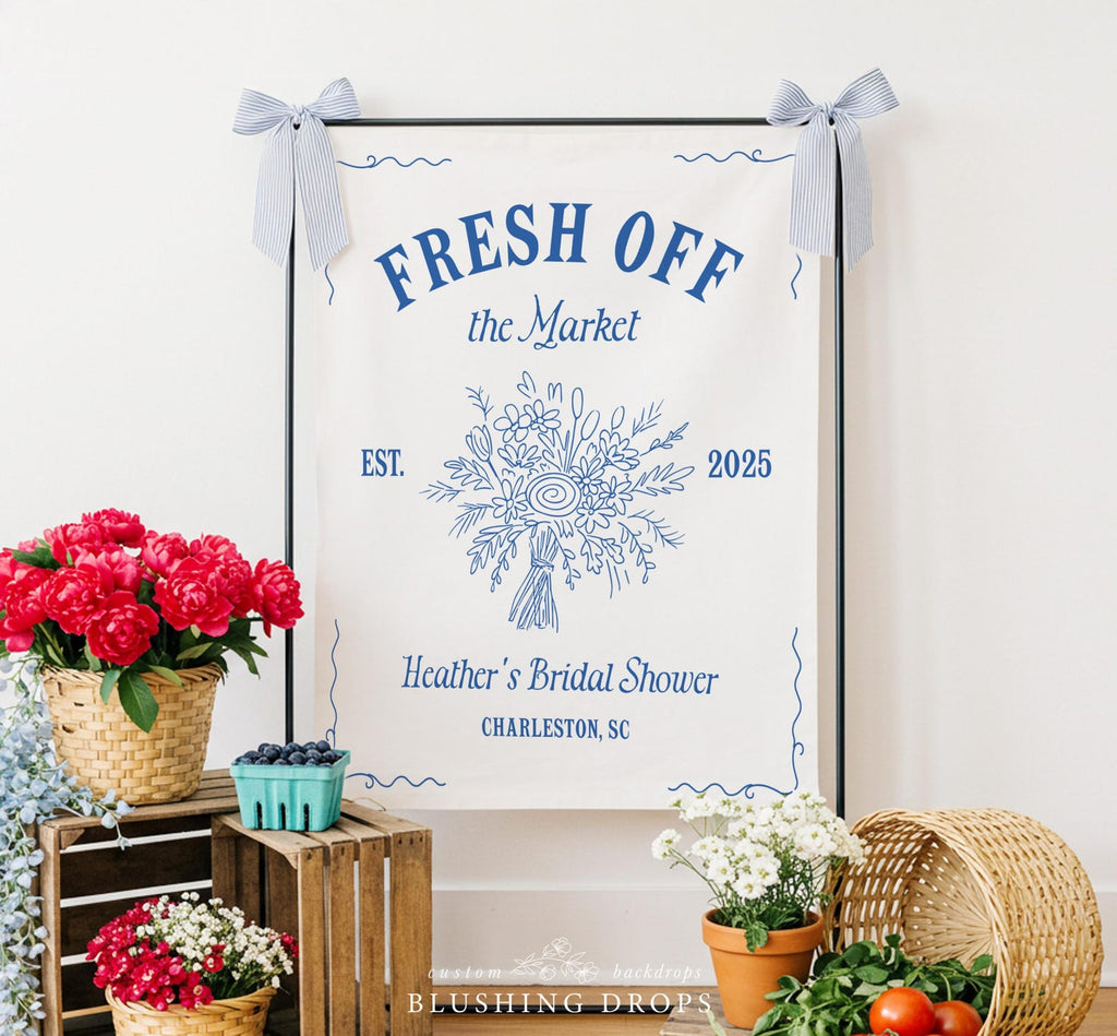 Fresh Off The Market Bridal Shower Banner