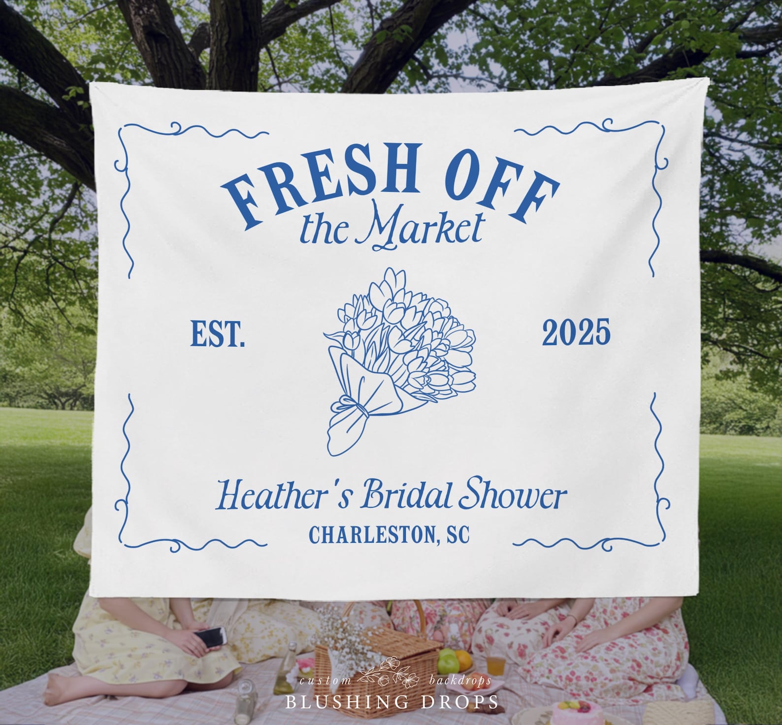 Off The Market Farmer's Market Bridal Shower Banner