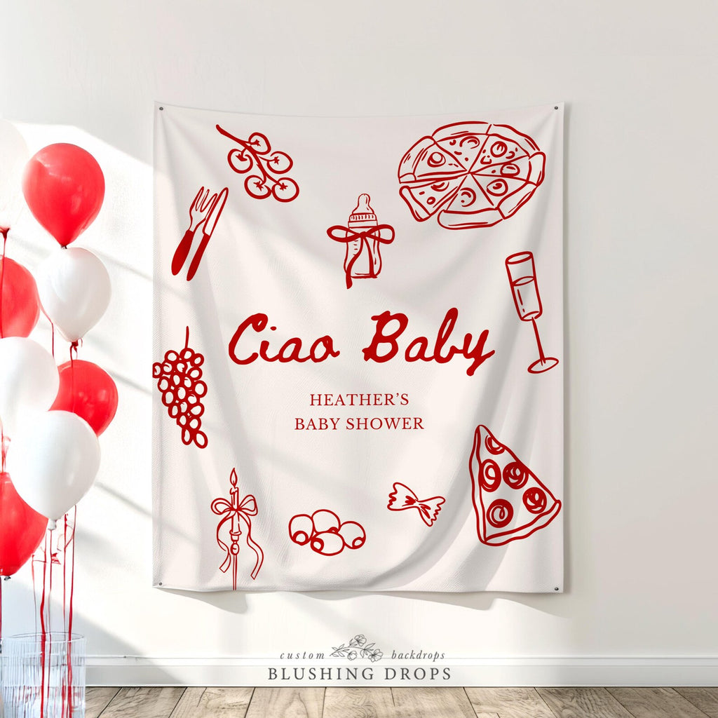 Slice Slice Baby Italian Ciao Baby Shower Banner