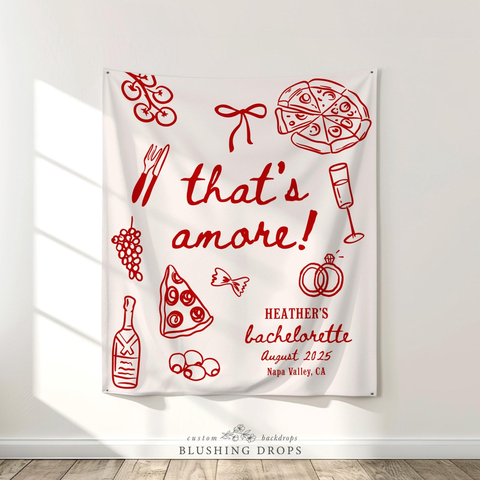 Italian That's Amore Bachelorette Banner