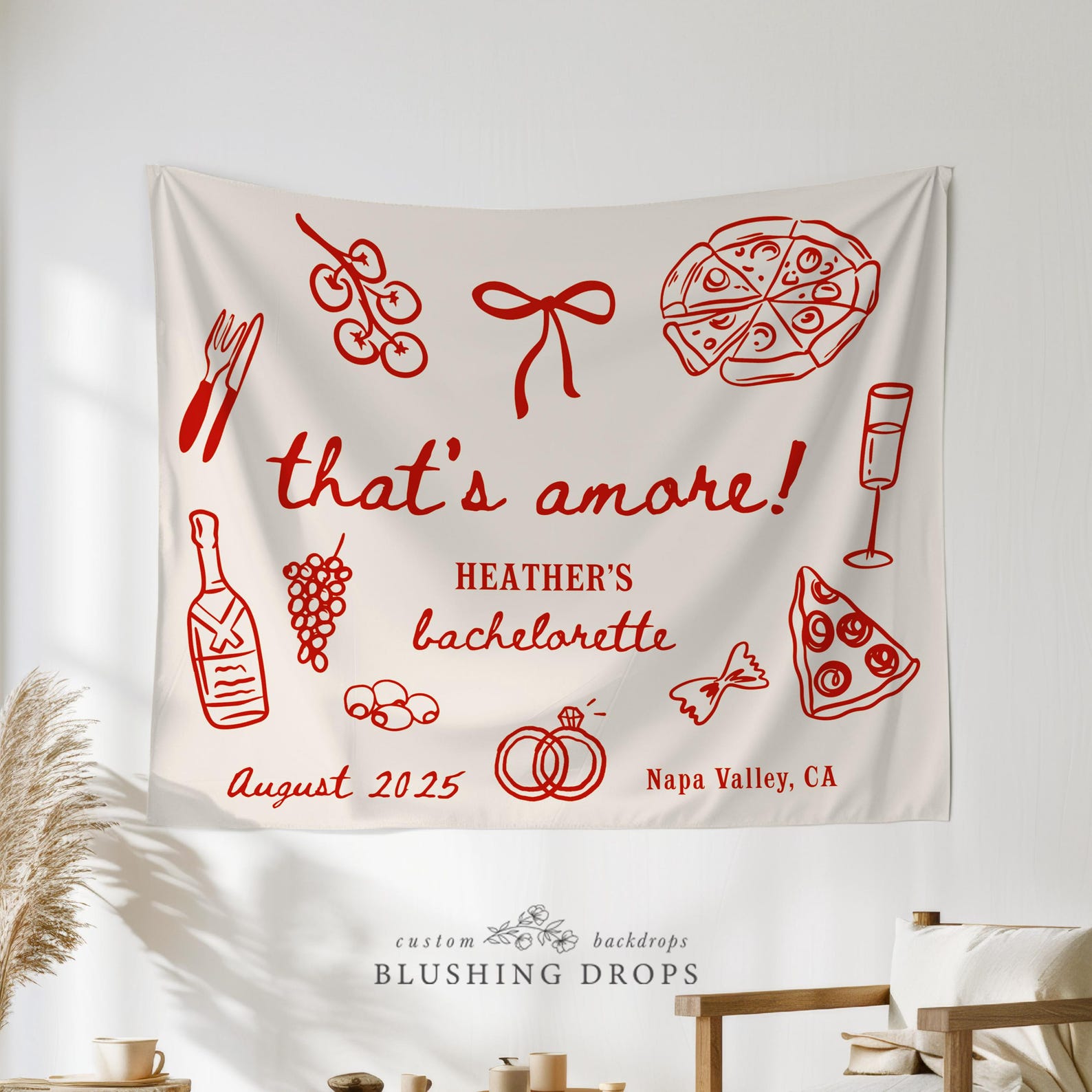Italian That's Amore Bachelorette Banner