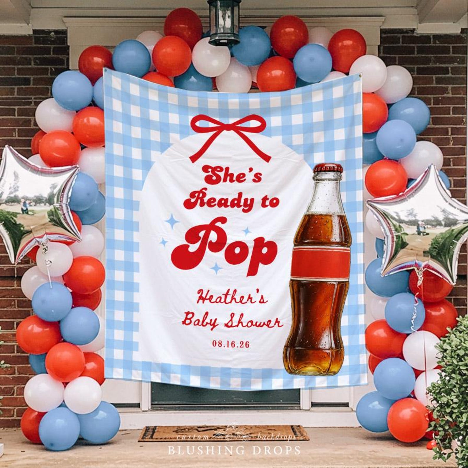 She's Ready To Pop Baby Shower Banner