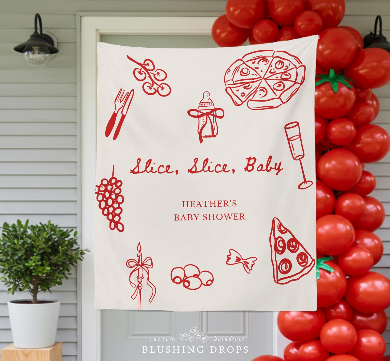 Slice Slice Baby Italian Ciao Baby Shower Banner