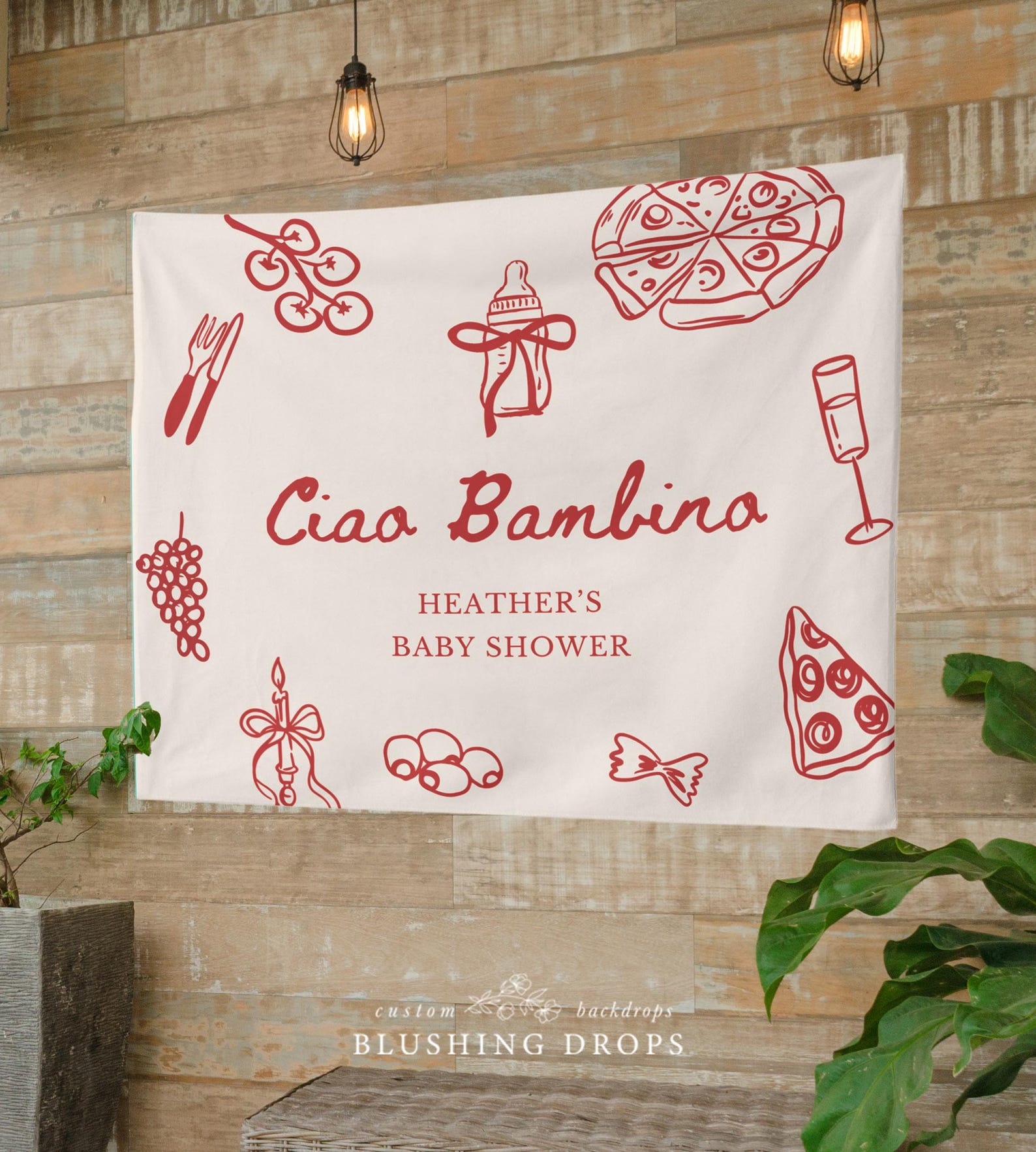 Slice Slice Baby Italian Ciao Baby Shower Banner