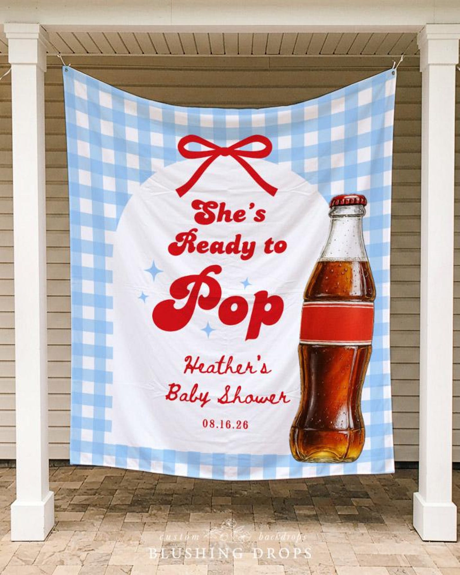 She's Ready To Pop Baby Shower Banner
