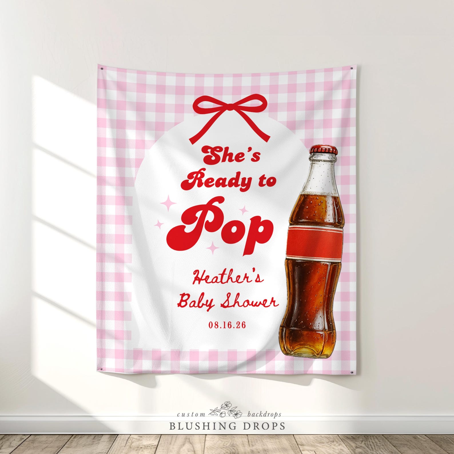 She's Ready To Pop Baby Shower Banner