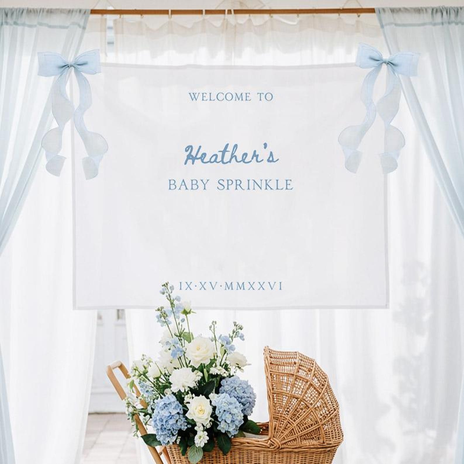 Minimalist Baby Sprinkle Banner Backdrop