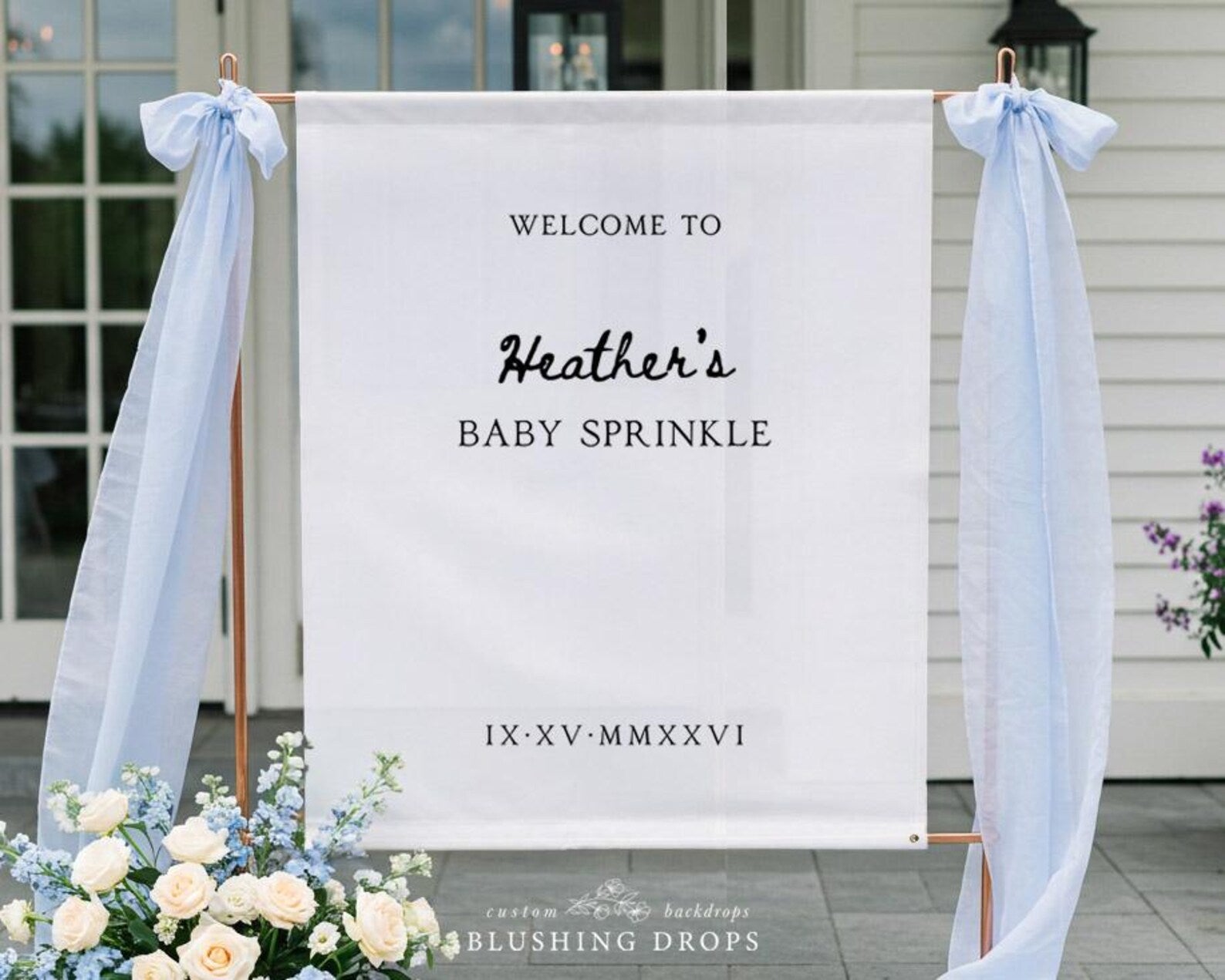 Minimalist Baby Sprinkle Banner Backdrop