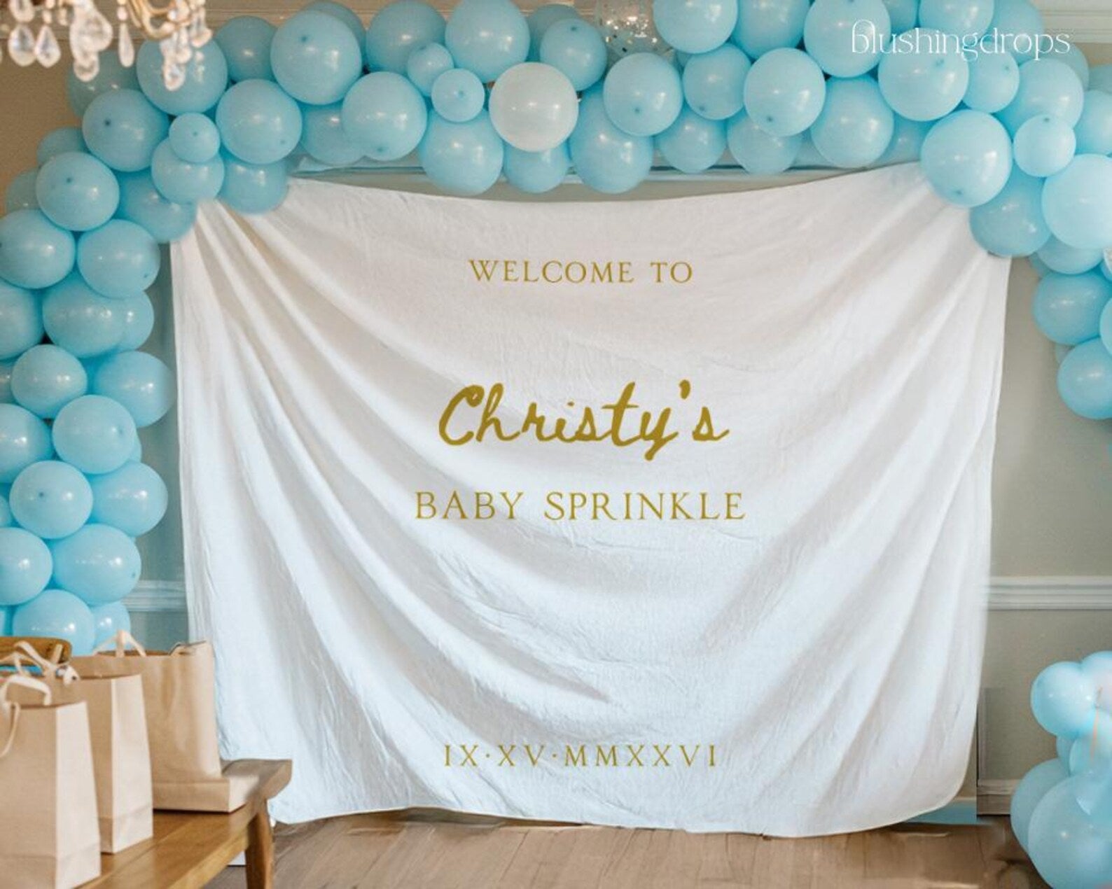 Minimalist Baby Sprinkle Banner Backdrop