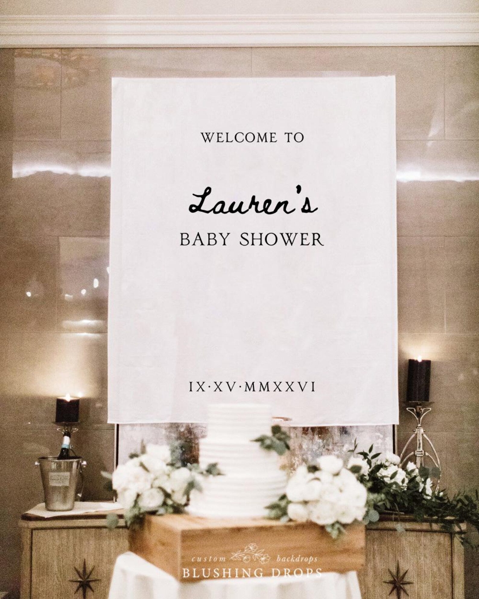 Minimalist Baby Sprinkle Banner Backdrop