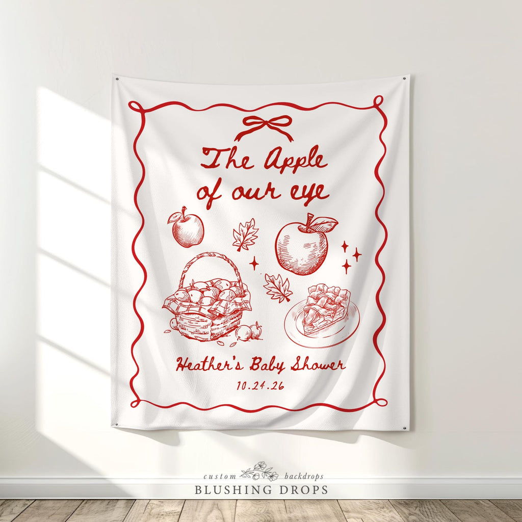 The Apple of Our Eye Baby Shower Backdrop