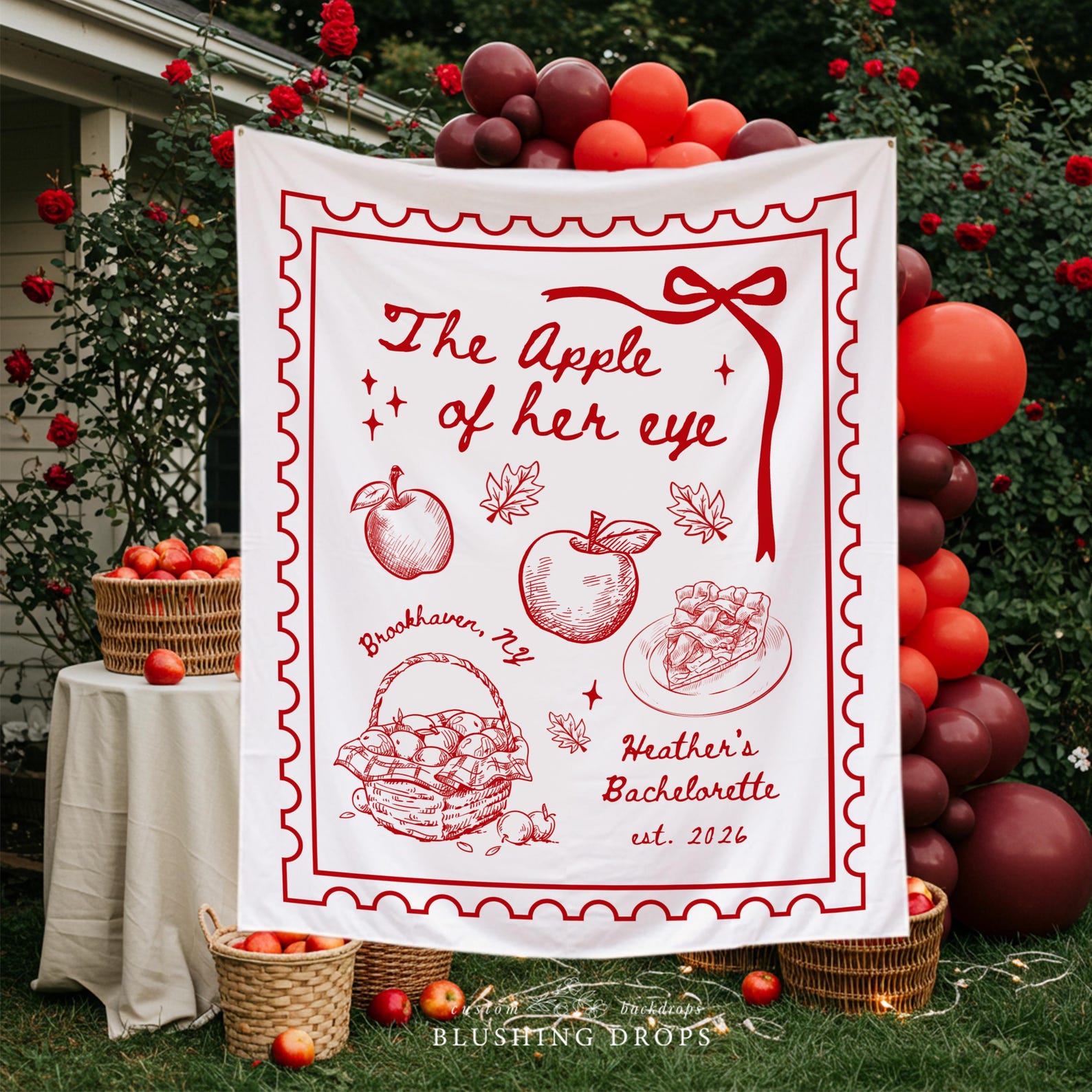 The Apple of Her Eye Bachelorette Banner