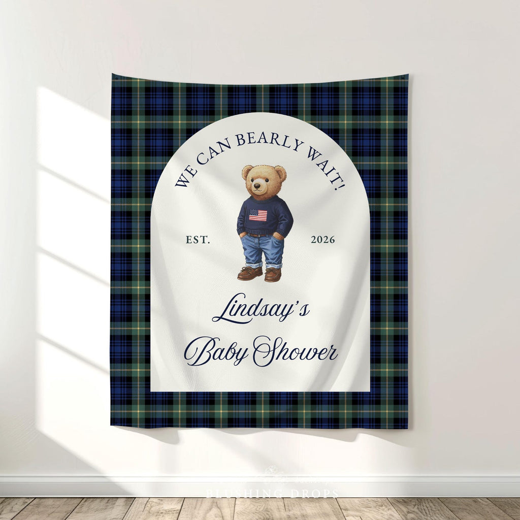 We Can Bearly Wait Baby Shower Banner