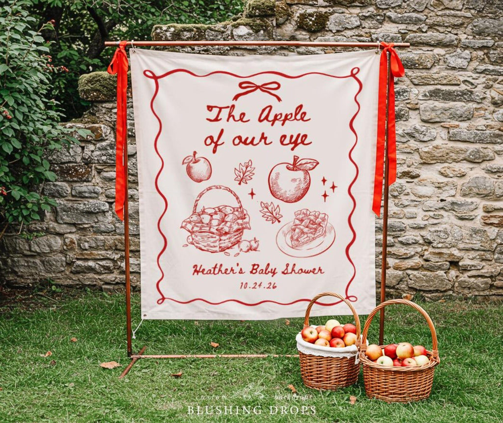 The Apple of Our Eye Baby Shower Backdrop