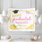 Freshly Graduated Lemon Graduation Party Backdrop